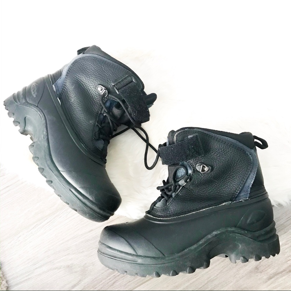 Lands End | black heavy duty work boots